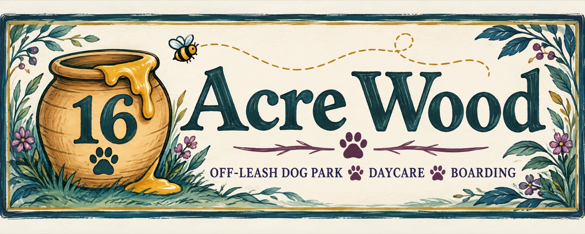 16 Acre Wood: off-leash dog park, daycare, boarding